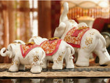 samiksha Set of Three Maharaja's Elephant Sculpture - Red - Samiksha's - Sculptures - www.samiksha.com 