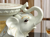 samiksha Royal Elephant Side Table with Golden Jhools - Samiksha's - Floor Decor - www.samiksha.com 