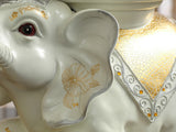 samiksha Royal Elephant Side Table with Golden Jhools - Samiksha's - Floor Decor - www.samiksha.com 