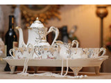 samiksha Classic 10 Piece Fine Porcelain Floral Tea Set - Samiksha's - Tea Sets - www.samiksha.com 