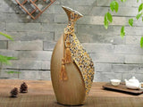 samiksha Vintage Collection - Antique Brown Slim Vase - Samiksha's - Vase - www.samiksha.com 