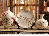samiksha Sunbird Meadow - 3 Piece Ceramic Vase Set - Samiksha's - Vase set - www.samiksha.com 