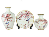 samiksha Cherry Blossom Meadow - 3 Piece Ceramic Vase Set - Samiksha's - Vase set - www.samiksha.com 