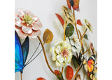 samiksha Metal Flower Pot Wall Decor with Multi Color Flowers and Butterflies - Samiksha's - Wall Art - www.samiksha.com 