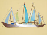 samiksha Sailing Blue Boats - Metal Wall Decor - Samiksha's - Wall Art - www.samiksha.com 