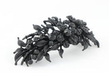 samiksha Matte finish hair barrette leaves with sparkling crystal rhinestones - Black - Samiksha's - barrette - www.samiksha.com 