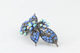 samiksha Antique silver hair barrette with complimenting color small rhinestones - Lavender - Samiksha's - barrette - www.samiksha.com 