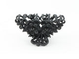 samiksha Neutral black color hair claw clip with tiny diamante flowers - Samiksha's - Hairclaw - www.samiksha.com 